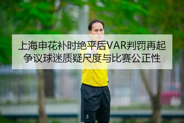 上海申花补时绝平后VAR判罚再起争议球迷质疑尺度与比赛公正性